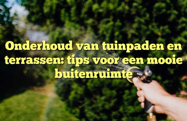 Onderhoud van tuinpaden en terrassen: tips voor een mooie buitenruimte 